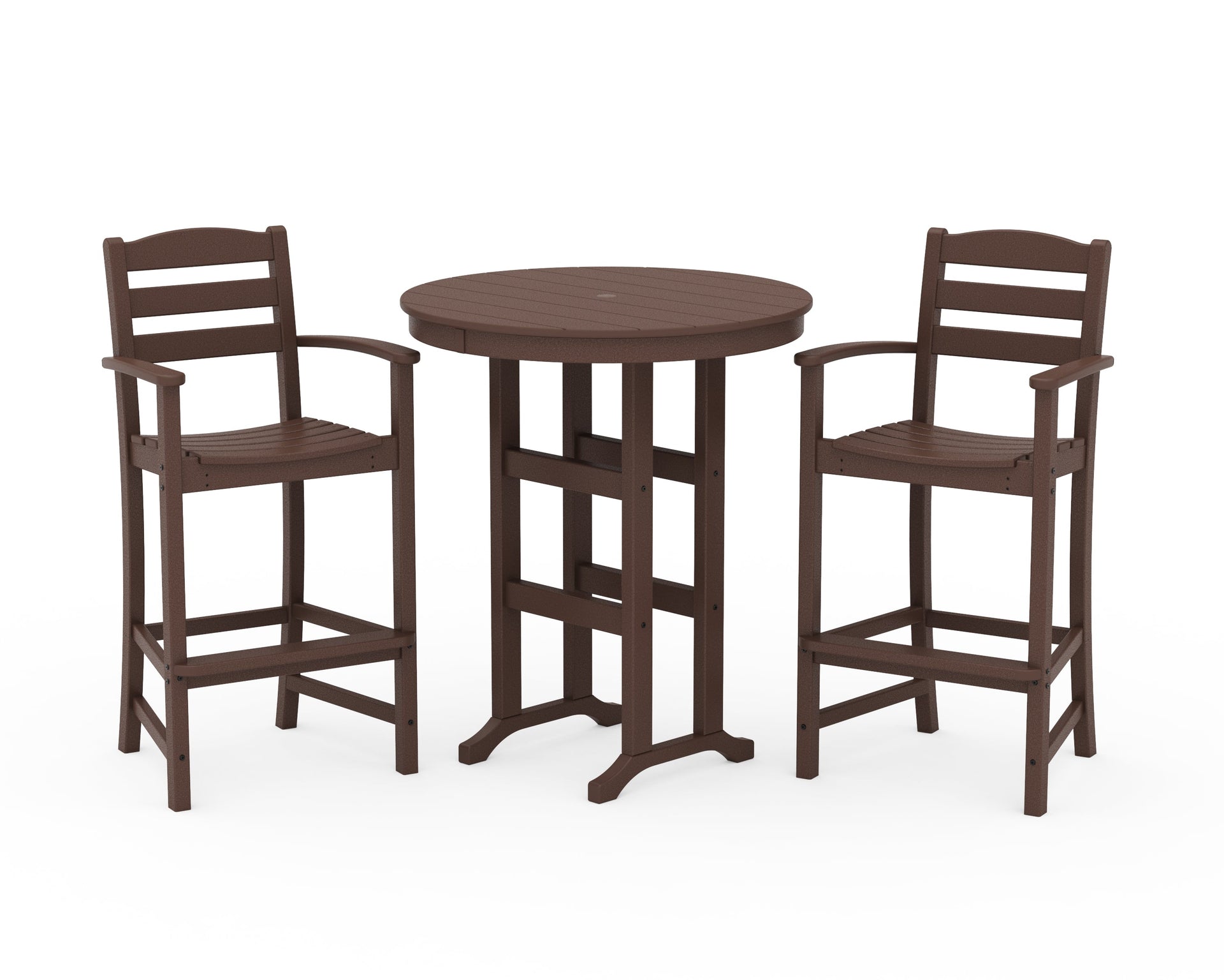 La Casa Café 3-Piece Round Farmhouse Bar Set