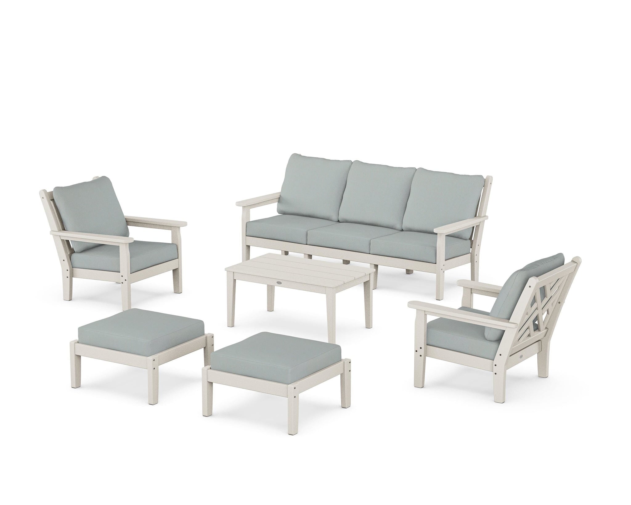 Chippendale 6-Piece Lounge Sofa Set