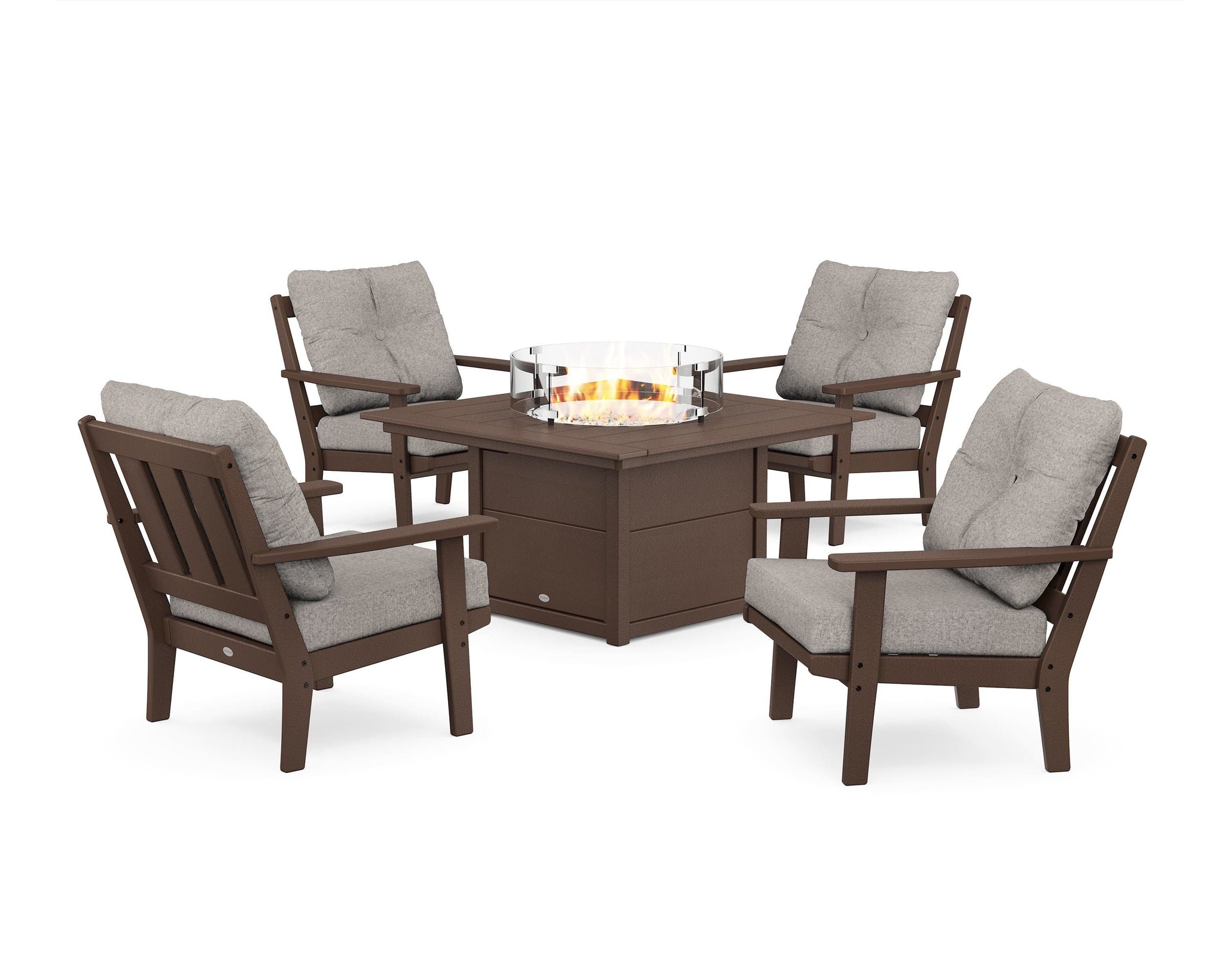 Oxford 5-Piece Deep Seating Set with Fire Pit Table