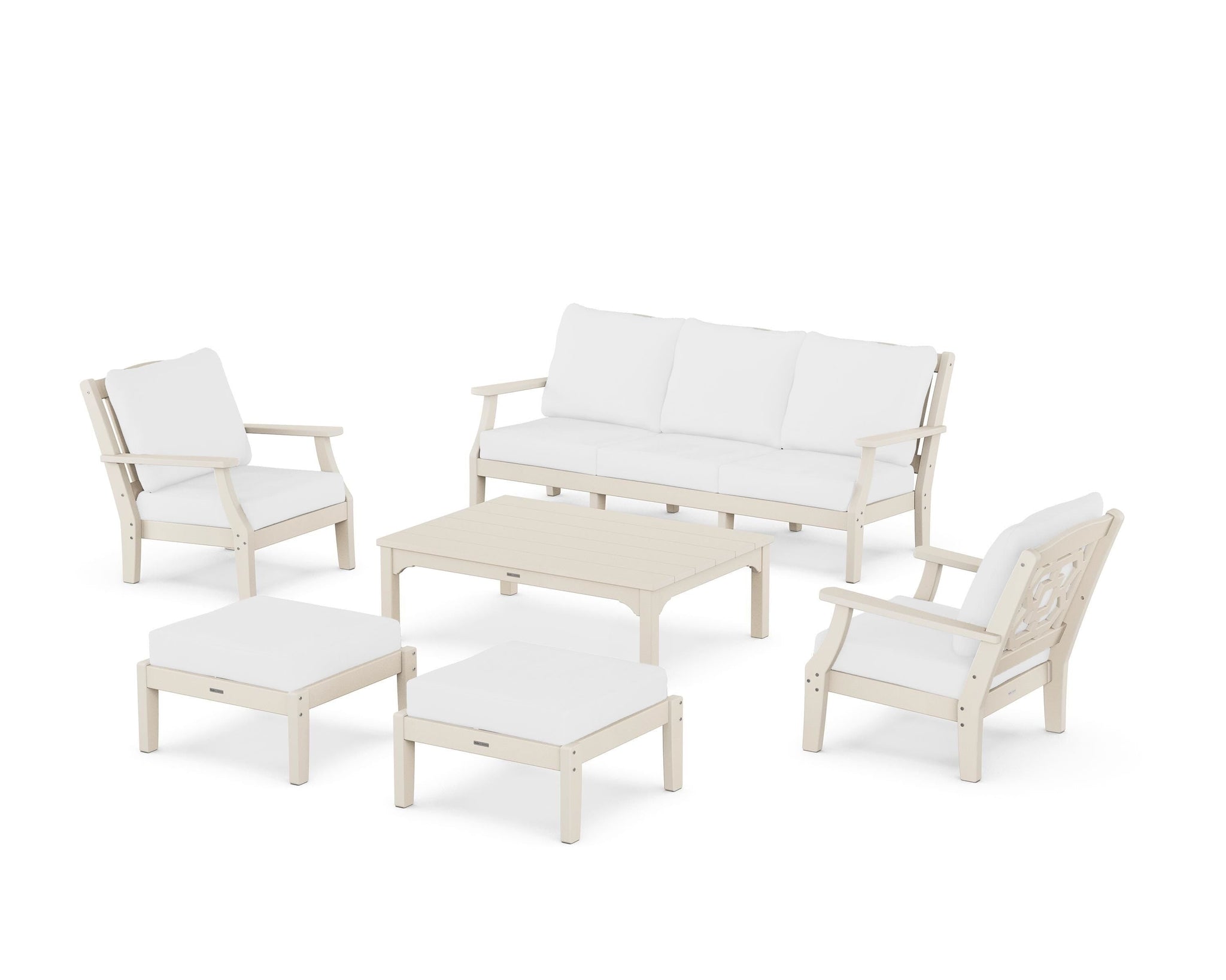 Chinoiserie 6-Piece Lounge Sofa Set