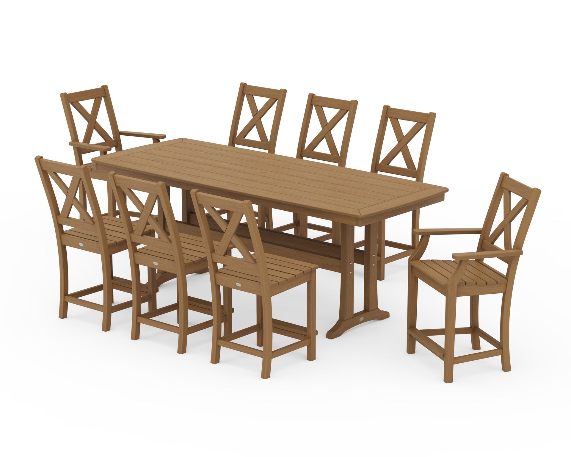 Braxton 9-Piece Counter Set with Trestle Legs
