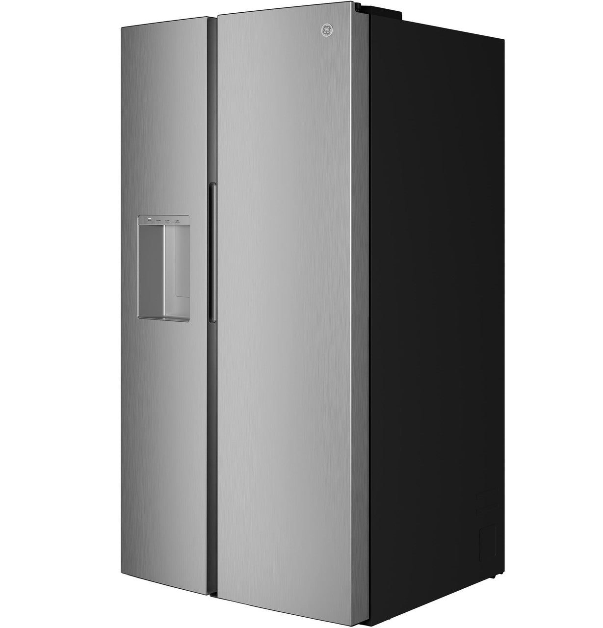 GE® 27.7 Cu. Ft. Side-By-Side Refrigerator with LED Light Walls, Extra Tall Dispenser, and Integrated Handles