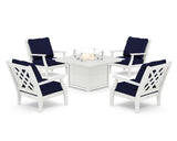 Wovendale 5-Piece Deep Seating Set with Fire Pit Table
