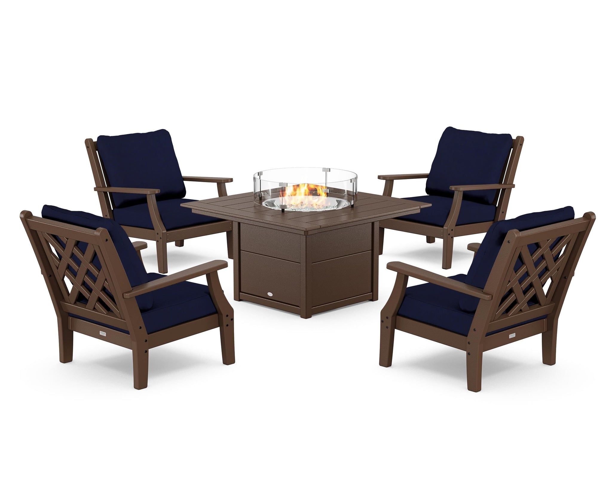 Wovendale 5-Piece Deep Seating Set with Fire Pit Table