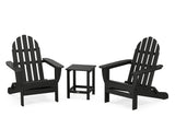 Classic Folding Adirondack 3-Piece Set with Long Island 18" Side Table