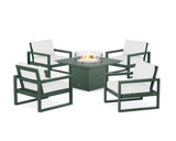 EDGE Sectional 5-Piece Deep Seating Set with Fire Pit Table