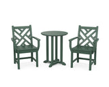 Chippendale 3-Piece Round Bistro Dining Set