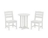 Lakeside Side Chair 3-Piece Round Bistro Dining Set