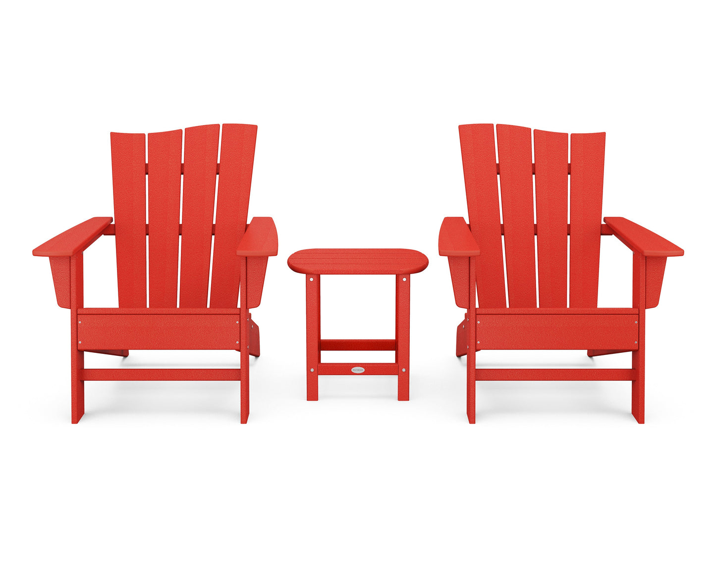 Wave 3-Piece Adirondack Chair Set