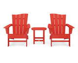 Wave 3-Piece Adirondack Chair Set