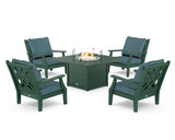 Wovendale 5-Piece Deep Seating Set with Fire Pit Table