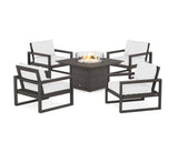 EDGE Sectional 5-Piece Deep Seating Set with Fire Pit Table