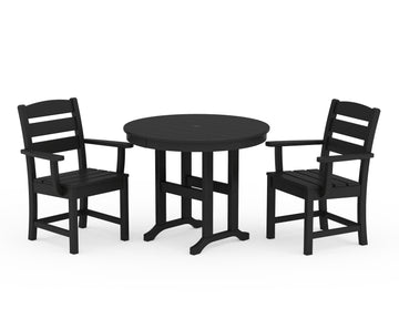 Lakeside 3-Piece Round Dining Set