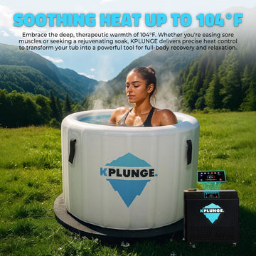 K-Plunge Arctic Fox Inflatable Cold Plunge Hot Tub 1-Person with Lid and Pump New