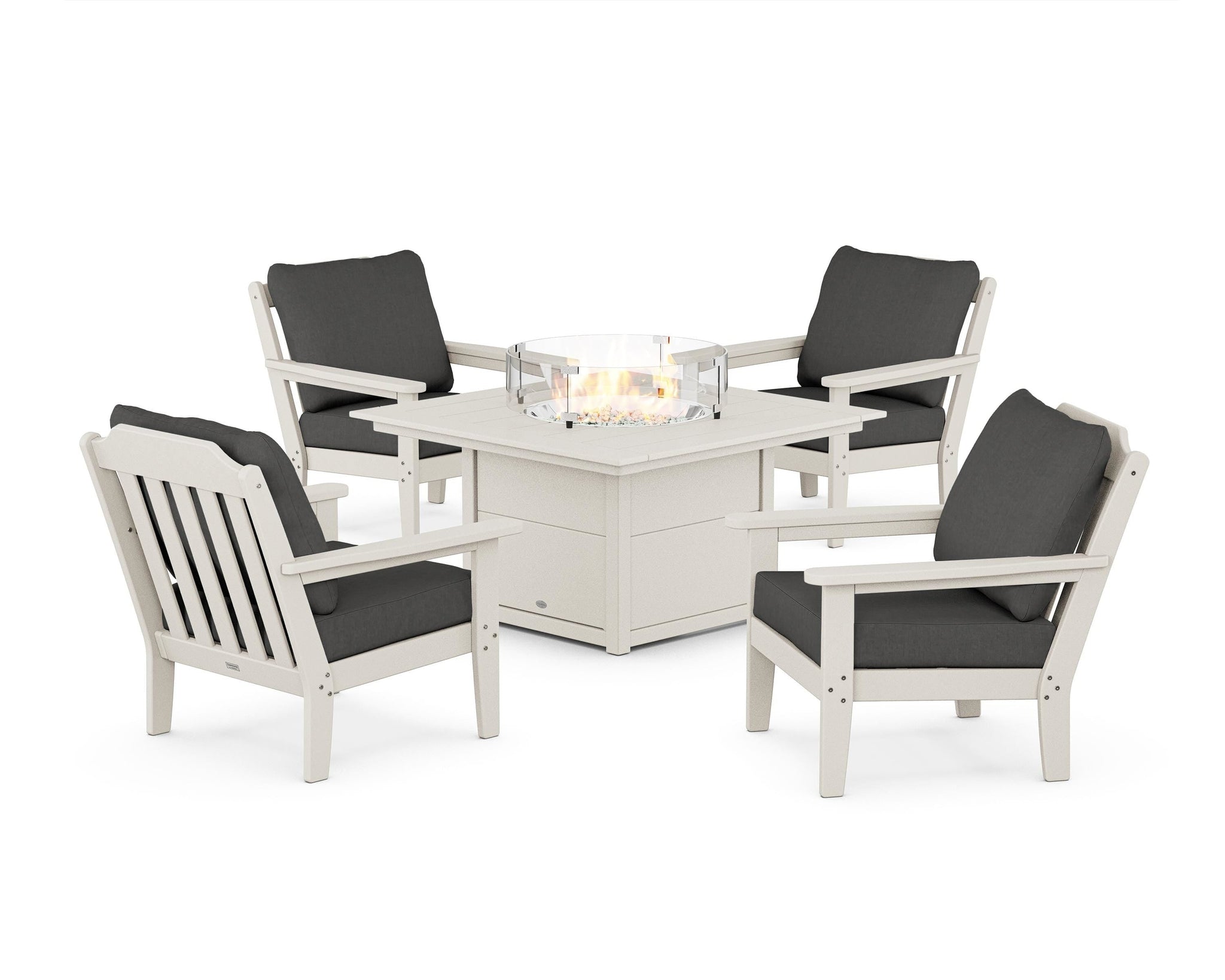 Cottage 5-Piece Deep Seating Set with Fire Pit Table