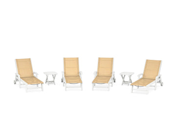 Coastal Chaise 6-Piece Set with Wheels
