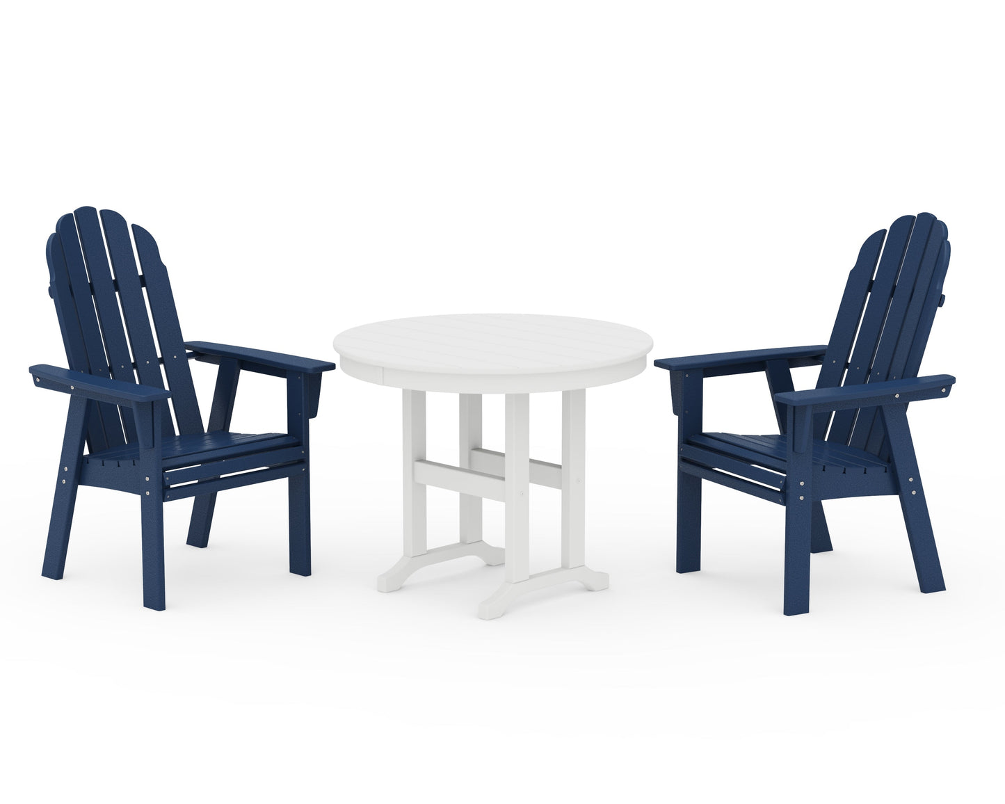 Vineyard Adirondack 3-Piece Round Dining Set