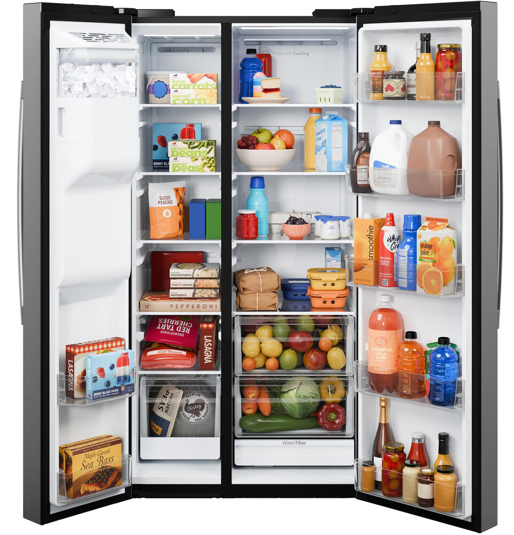 GE® ENERGY STAR® 27.9 Cu. Ft. Side-By-Side Refrigerator with Extra Tall Dispenser and In-Door Icemaker