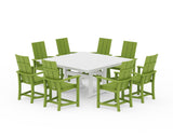 Modern Adirondack 9-Piece Farmhouse Trestle Dining Set