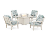 Mission 5-Piece Deep Seating Set with Fire Pit Table