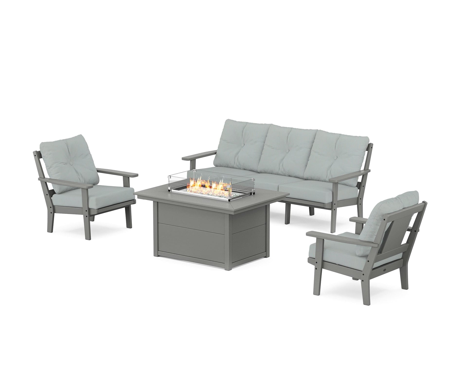 Prairie Deep Seating Fire Pit Table Set