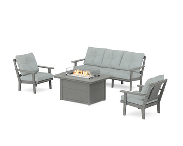 Prairie Deep Seating Fire Pit Table Set