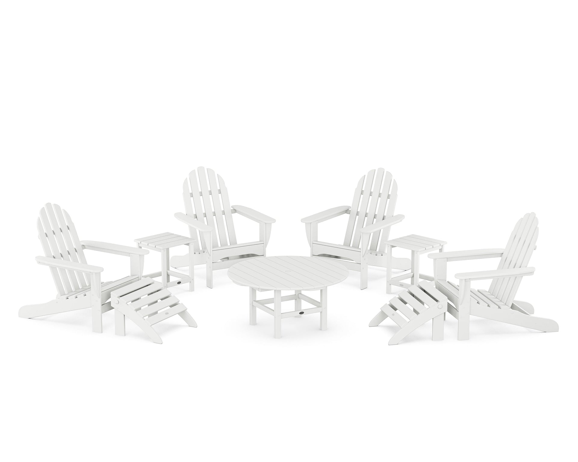 Classic Adirondack Chair 9-Piece Conversation Set