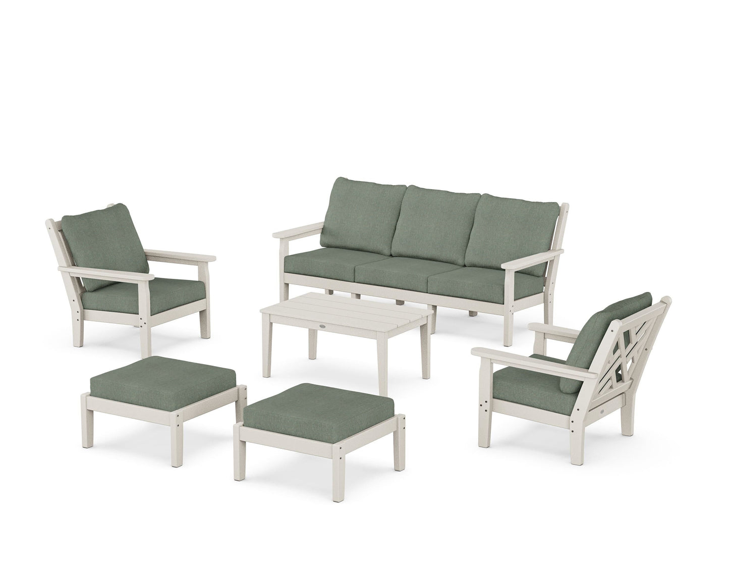Chippendale 6-Piece Lounge Sofa Set
