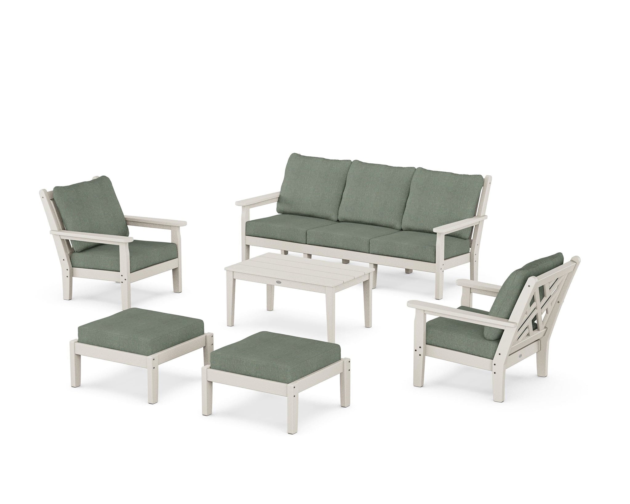 Chippendale 6-Piece Lounge Sofa Set