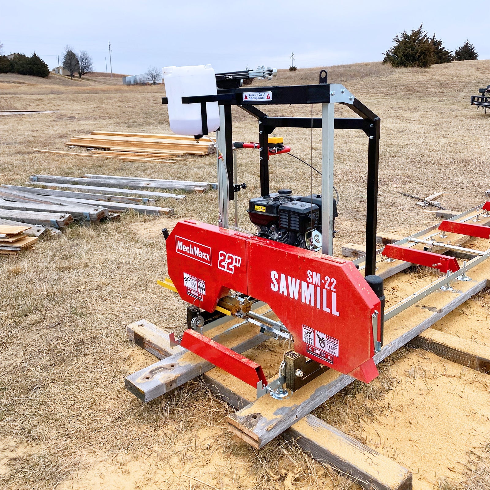 3-Point PTO Stump Grinder & 22" Portable Sawmill Bundle, SG24&SM22