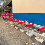 MechMaxx SM32 Portable Sawmill 32" KOHLER CH440 429cc Electric Start Gas Engine 26.5" Board Width 20' Track New