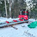 32" Portable Sawmill,  420cc 15HP DUCAR E-Start Gasoline Engine,  29" Board Width,  13' Track Length ,  SM32