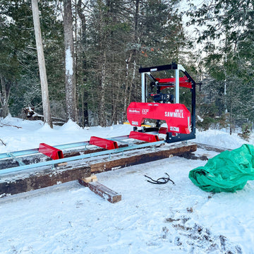 MechMaxx SM32 Sawmill 32" Portable 459cc 15HP Electric Start Gasoline Engine 26.5" Board Width 13' Track Length New