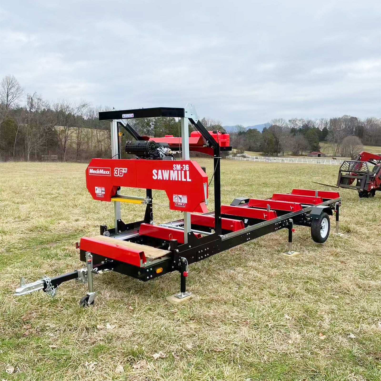 36" MAX Portable Sawmill & 3-Point PTO Stump Grinder & Forestry Log Skidding Winch Bundle