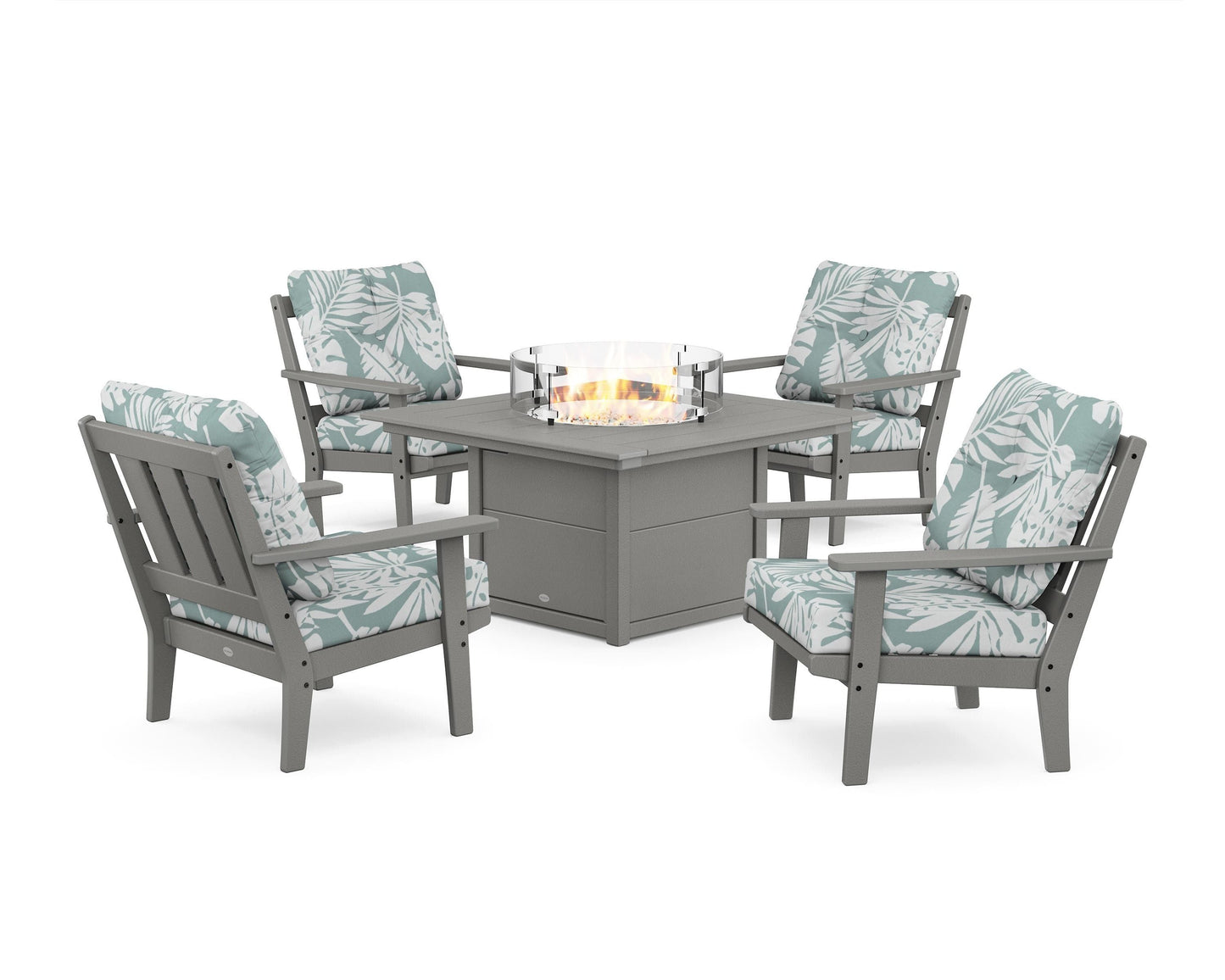 Oxford 5-Piece Deep Seating Set with Fire Pit Table