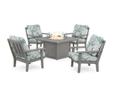 Oxford 5-Piece Deep Seating Set with Fire Pit Table