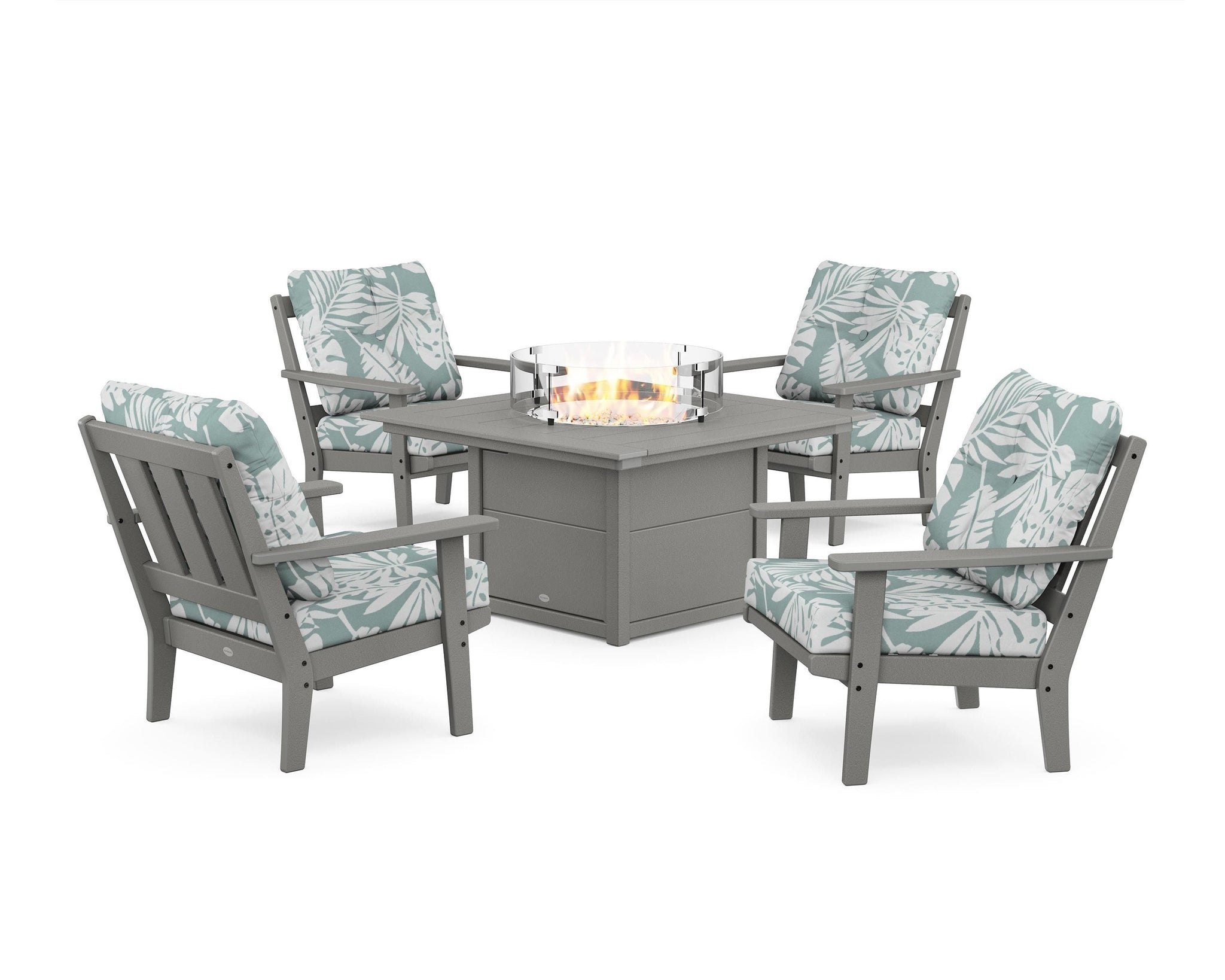 Oxford 5-Piece Deep Seating Set with Fire Pit Table