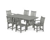 Traditional Garden 7-Piece Dining Set with Mission Table