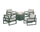EDGE Sectional 5-Piece Deep Seating Set with Fire Pit Table