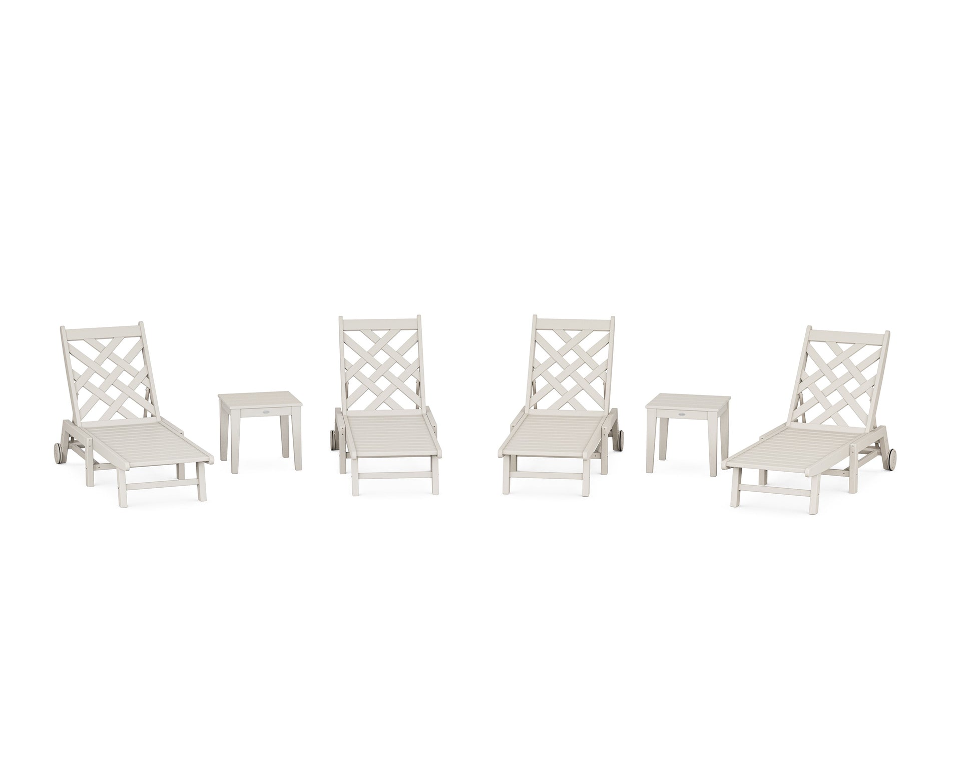 Wovendale 6-Piece Chaise Set with Wheels