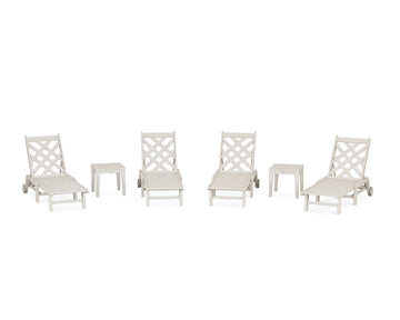 Wovendale 6-Piece Chaise Set with Wheels