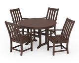 Vineyard 5-Piece Round Farmhouse Dining Set