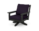 Chippendale Deep Seating Swivel Chair