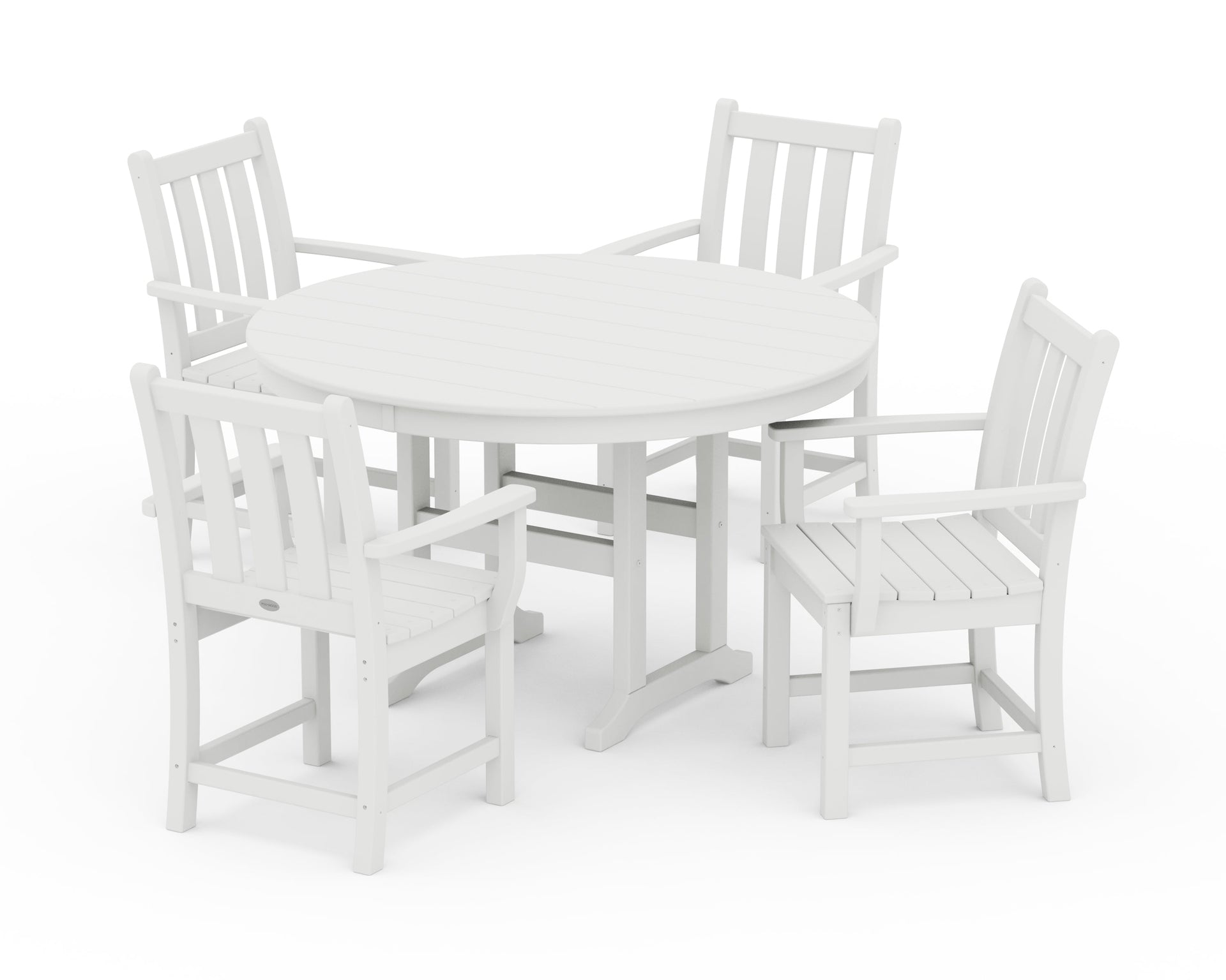 Traditional Garden 5-Piece Round Farmhouse Dining Set