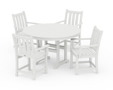 Traditional Garden 5-Piece Round Farmhouse Dining Set