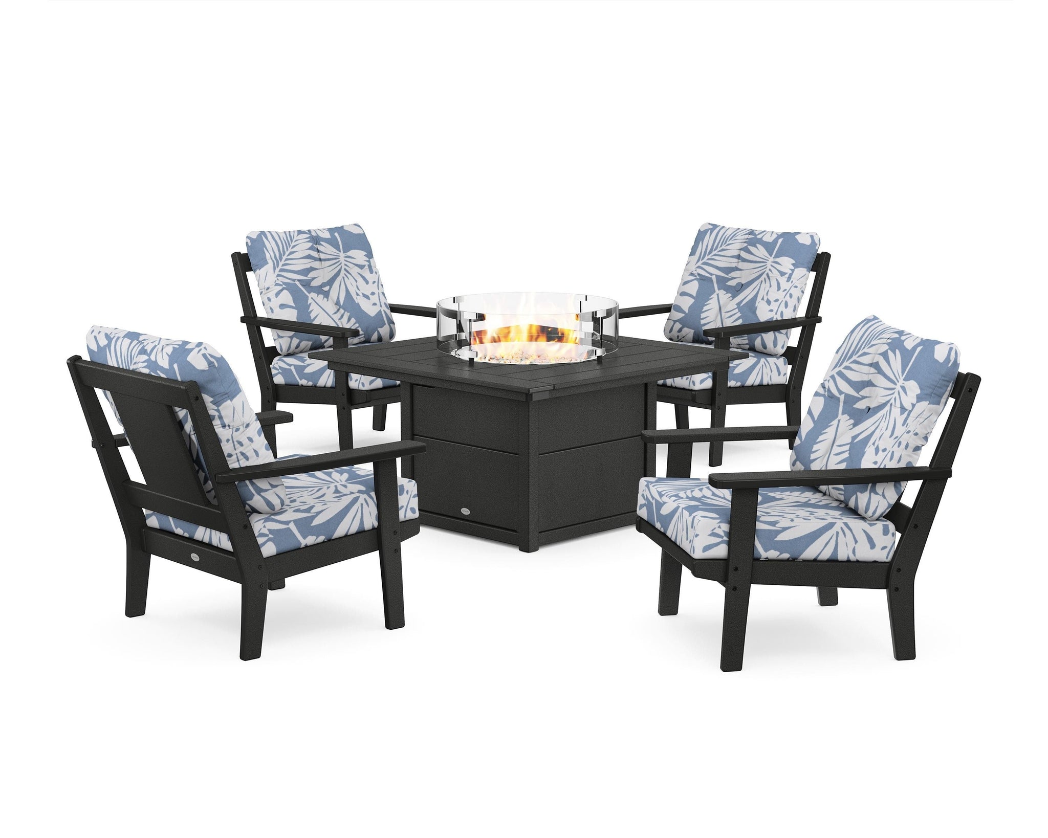 Prairie 5-Piece Deep Seating Set with Fire Pit Table