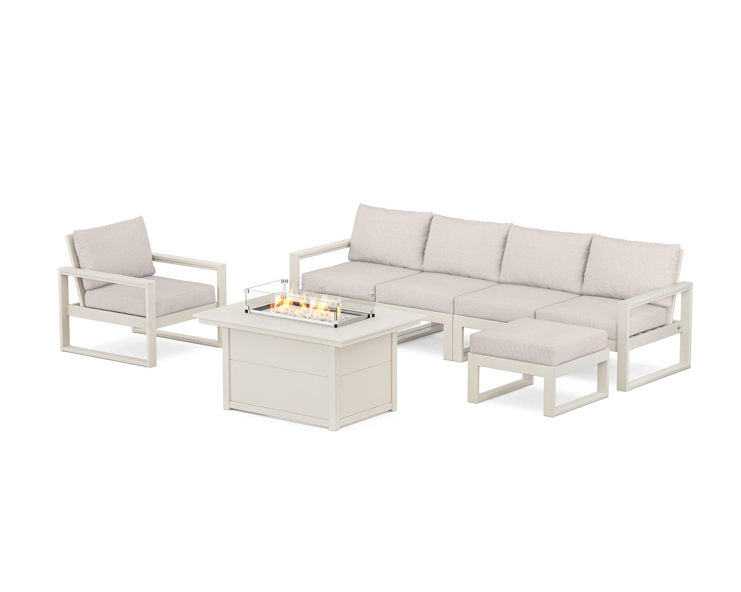 EDGE Sectional Lounge and Fire Pit Set