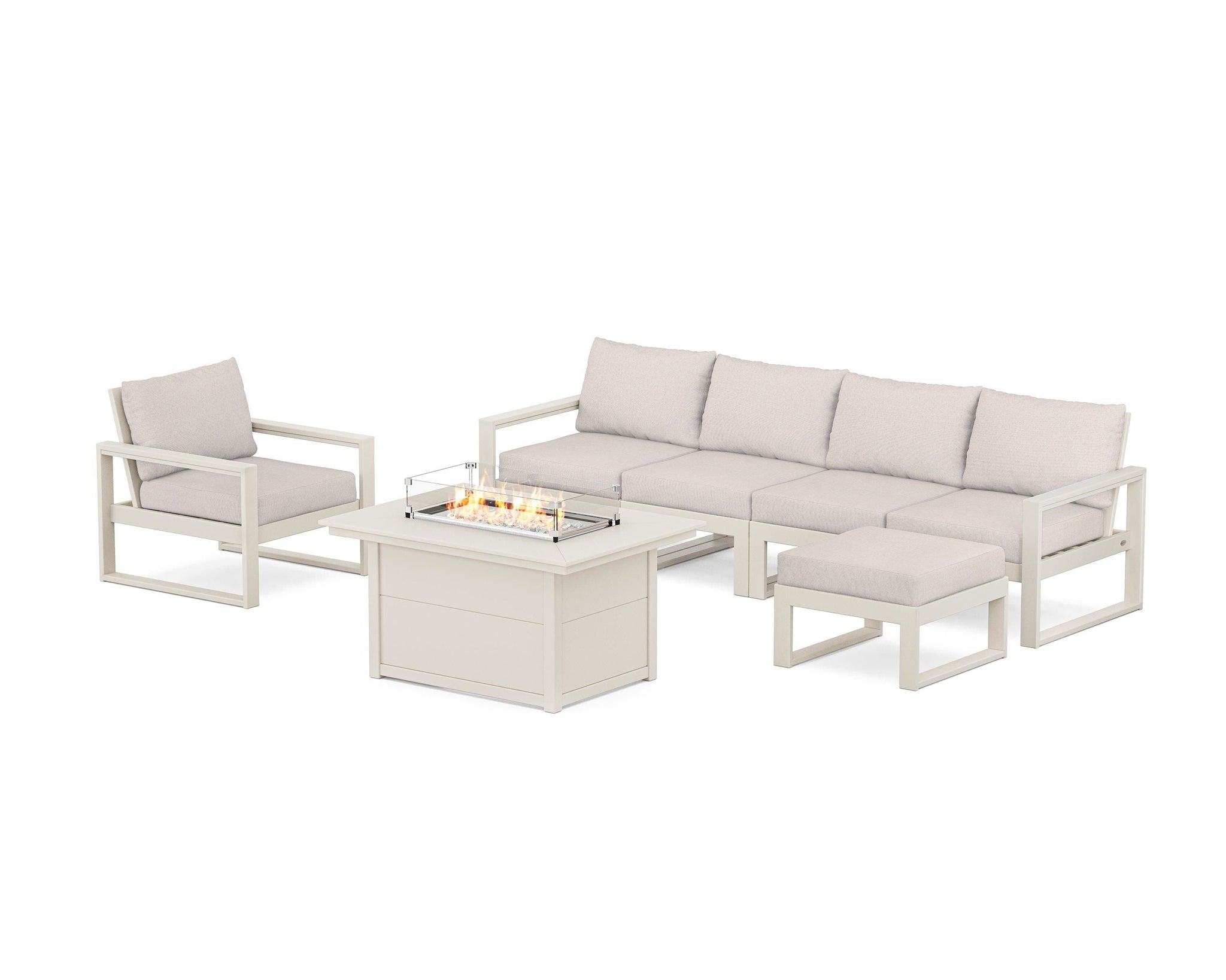 EDGE Sectional Lounge and Fire Pit Set