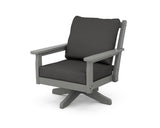 Chippendale Deep Seating Swivel Chair