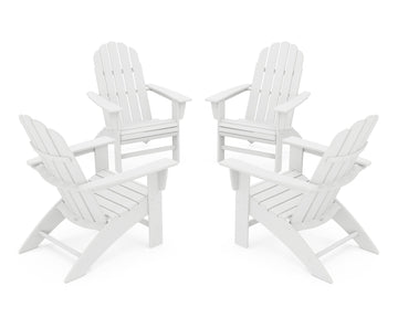 4-Piece Vineyard Curveback Adirondack Chair Conversation Set